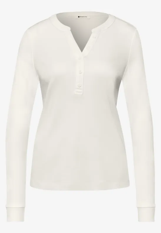 Shirt in effen kleur off white