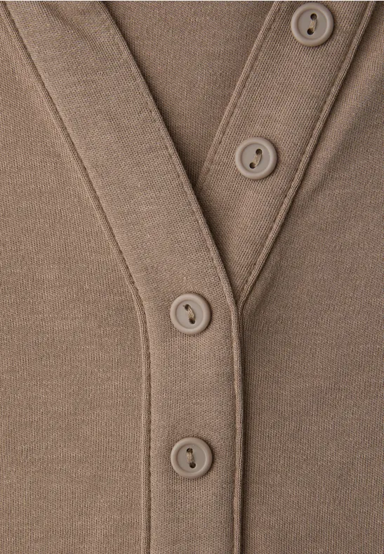 Shirt in Unifarbe light terra mocha