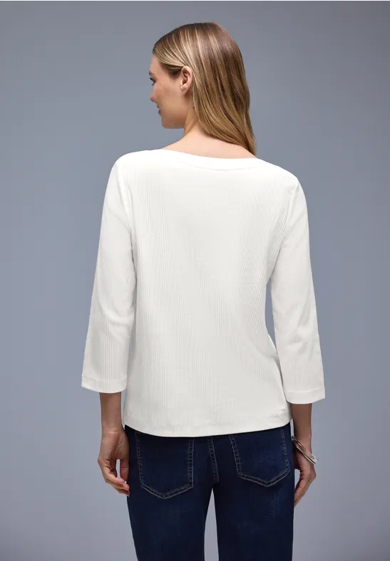 Geribd shirt off white