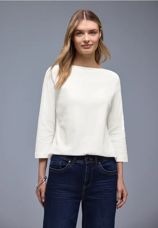 Geribd shirt off white