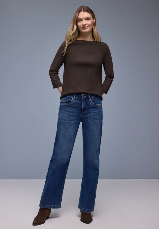 Shirt in Rippstruktur molten earth