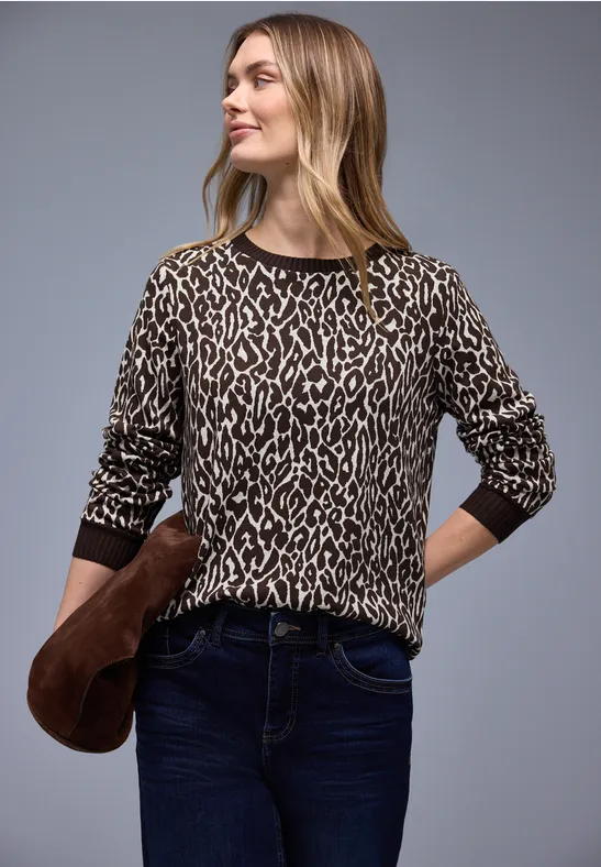 Leo jacquard shirt molten earth