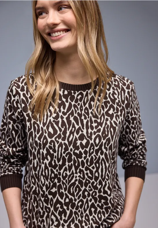 Leo jacquard shirt molten earth