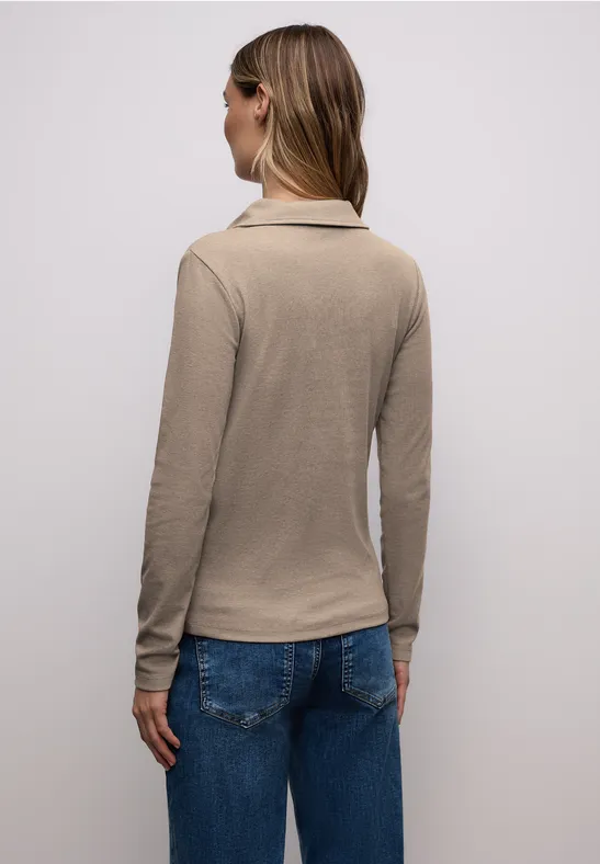 Poloshirt light terra mocha mel.