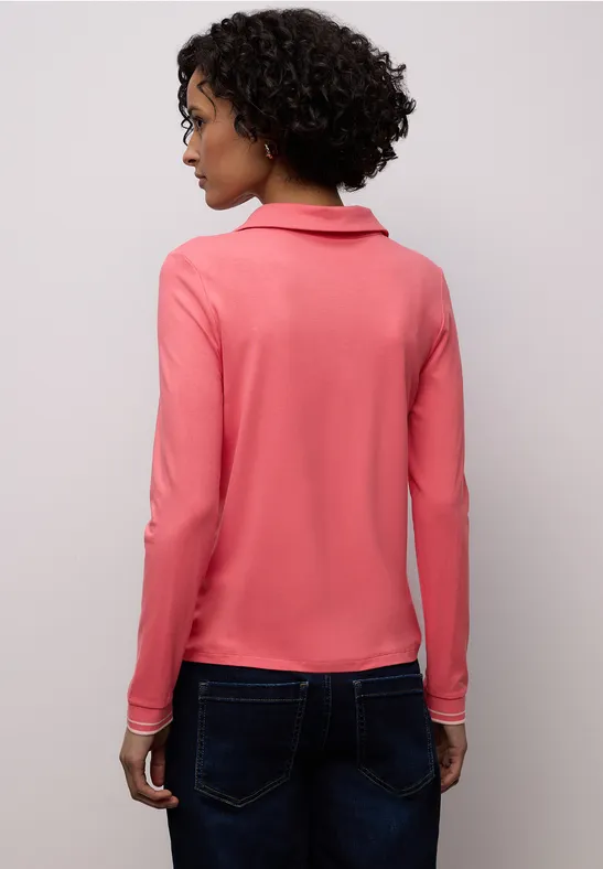 T-shirt au look chemisier striking coral