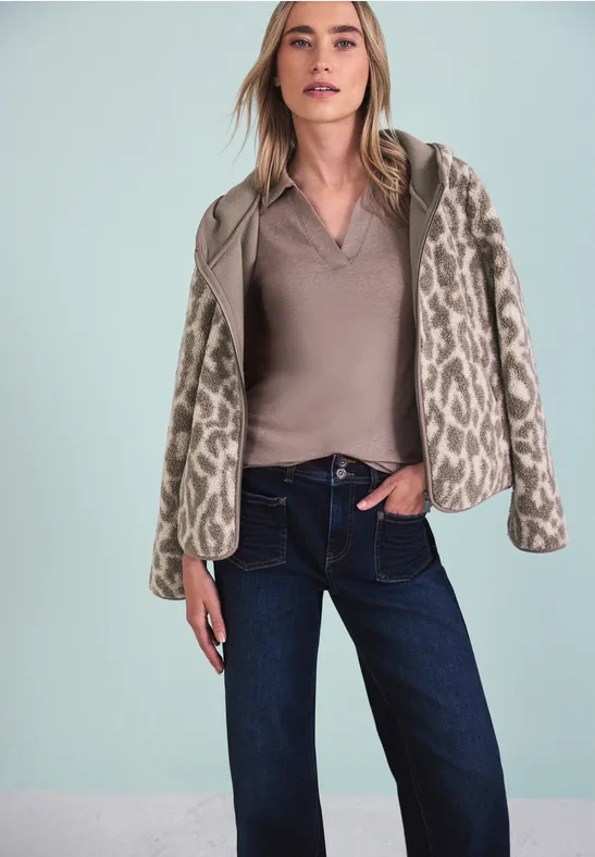 Hoodie jas light terra mocha