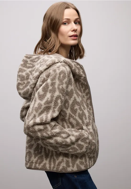 Hoodie jas light terra mocha