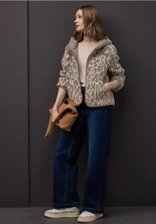 Hoodie jas light terra mocha