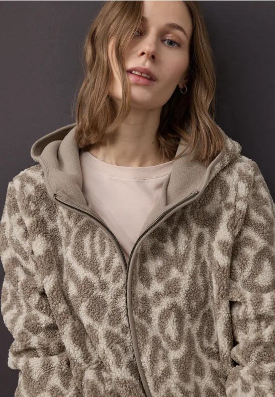 Hoodie jas light terra mocha