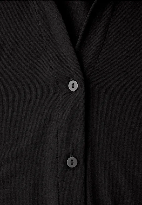 T-shirt au look chemisier Black