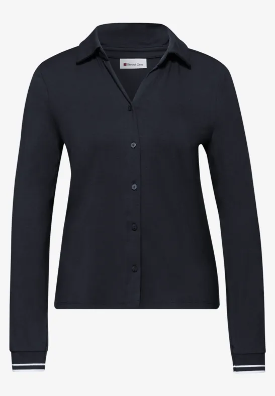 T-shirt au look chemisier shadowed navy