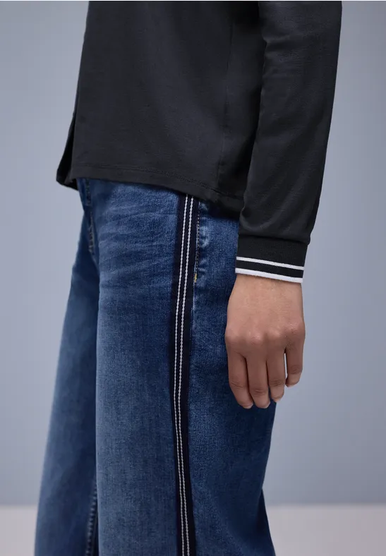 T-shirt au look chemisier shadowed navy