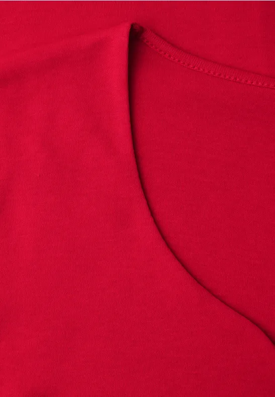 T-shirt avec encolure en cœur salsa red