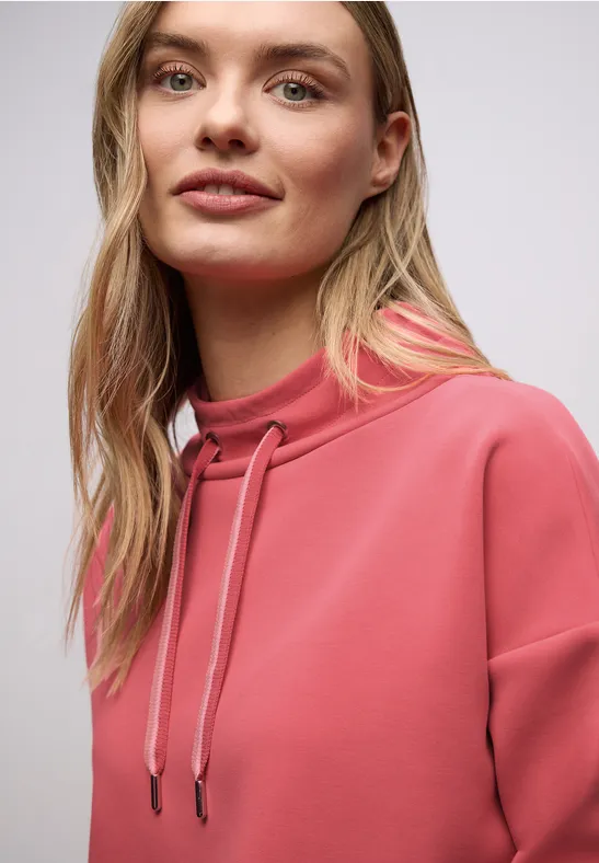 Shirt in effen kleur striking coral