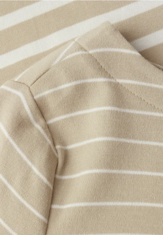 Gestreiftes Shirt cotton beige