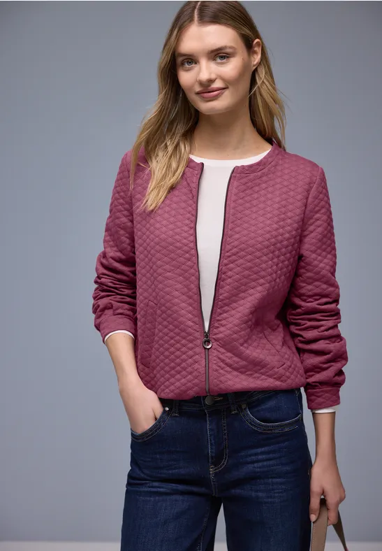 Jas met rits dark clouded blush