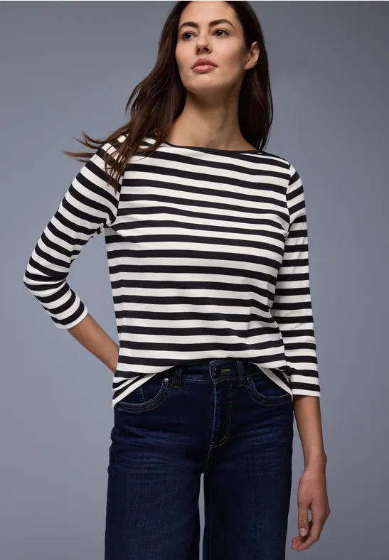 T-shirt à rayures Black