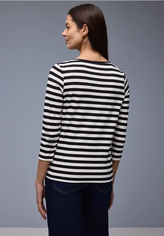 T-shirt à rayures Black