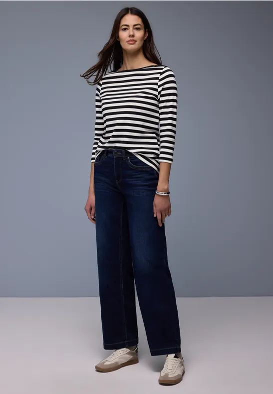 T-shirt à rayures Black