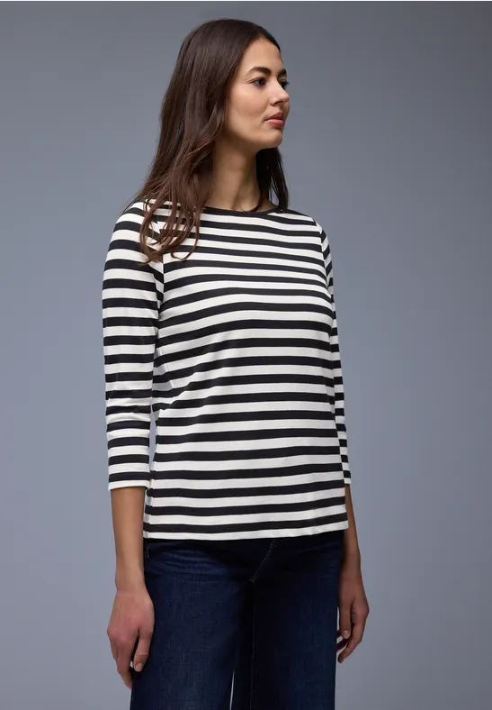 T-shirt à rayures Black