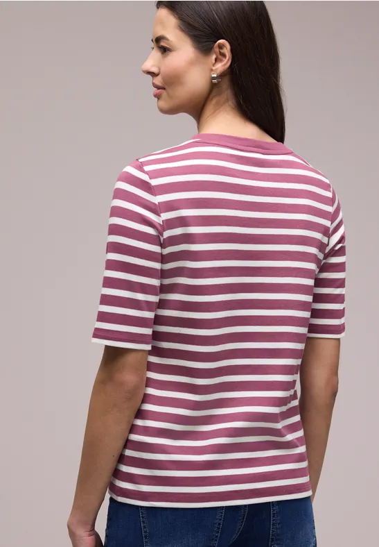 T-shirt à rayures dark clouded blush