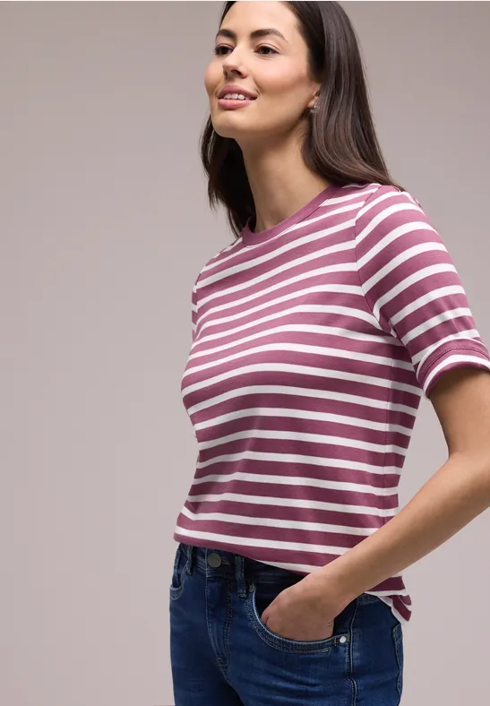 T-shirt à rayures dark clouded blush