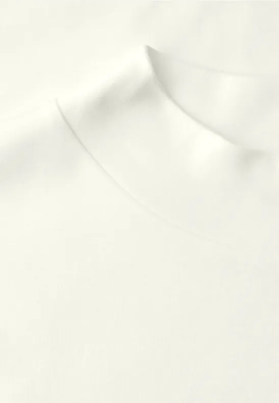 T-shirt de base avec Turtle Neck off white