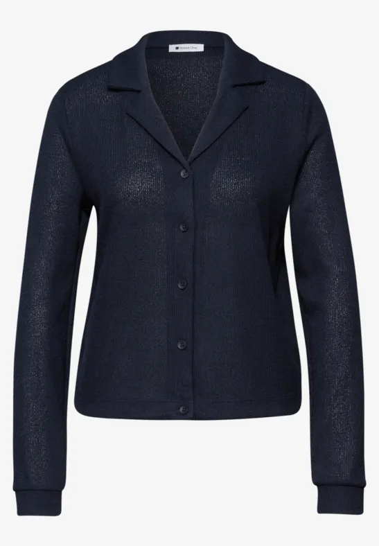 Langarm Jacke mit V-Neck shadowed navy