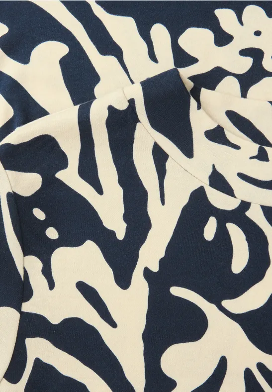 Gedessineerd basic shirt shadowed navy