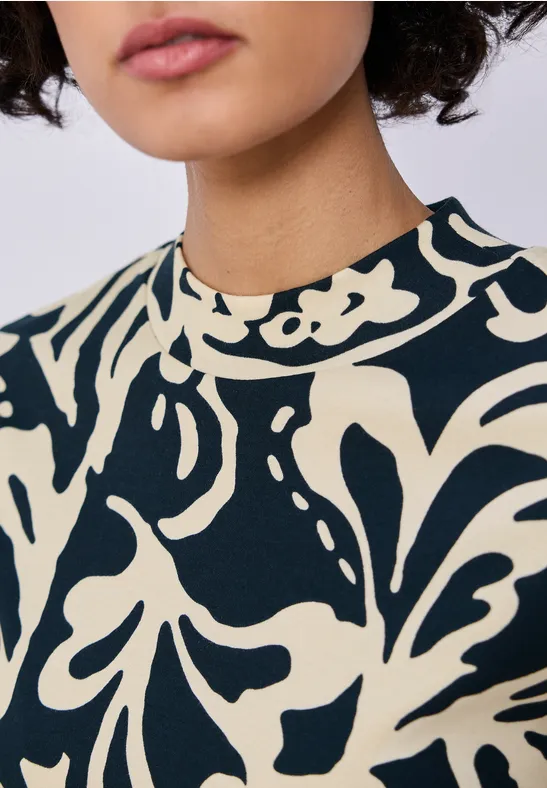 Gedessineerd basic shirt shadowed navy