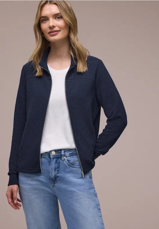 Veste à manches longues avec Turtle Neck shadowed navy