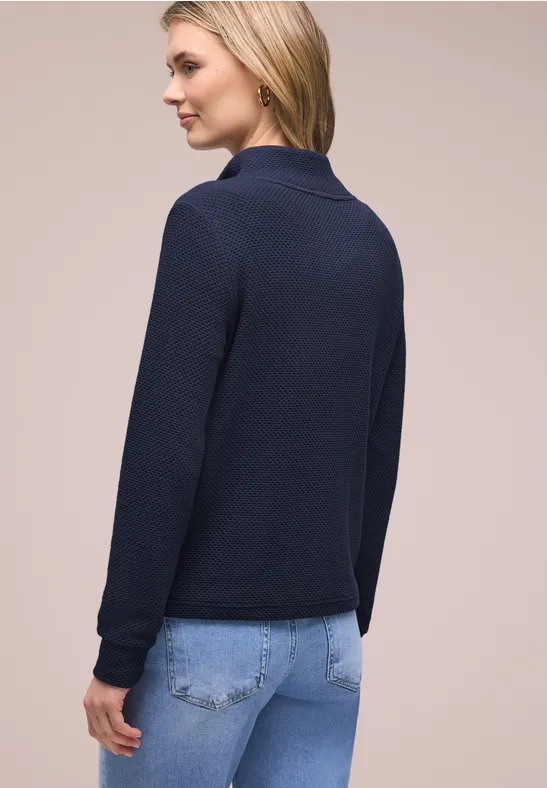 Veste à manches longues avec Turtle Neck shadowed navy