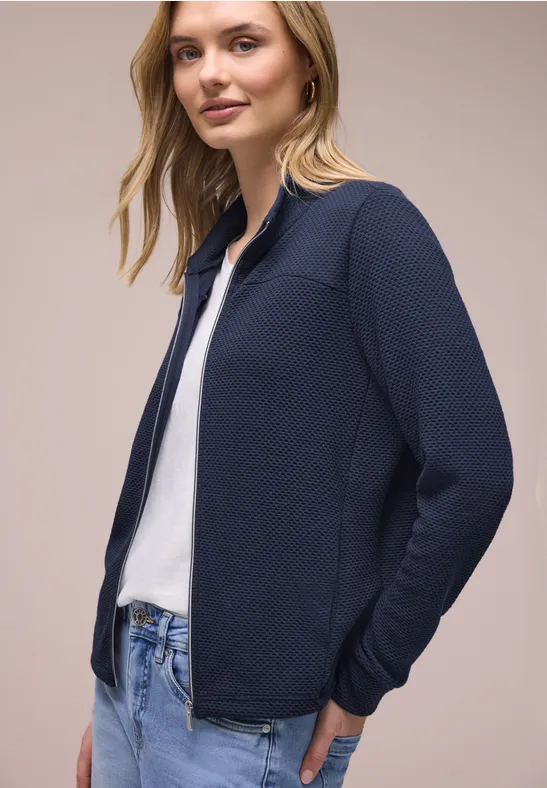 Veste à manches longues avec Turtle Neck shadowed navy