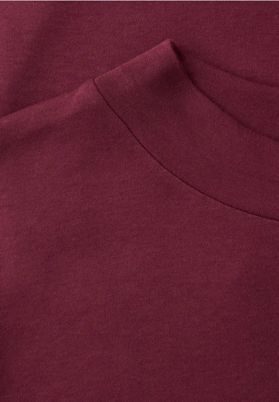 Basic Shirt mit Turtle Neck truffle red