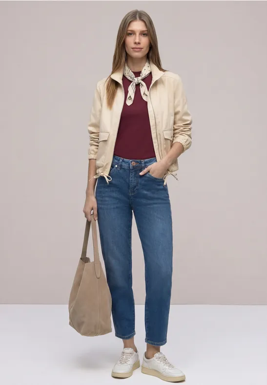 Basic Shirt mit Turtle Neck truffle red