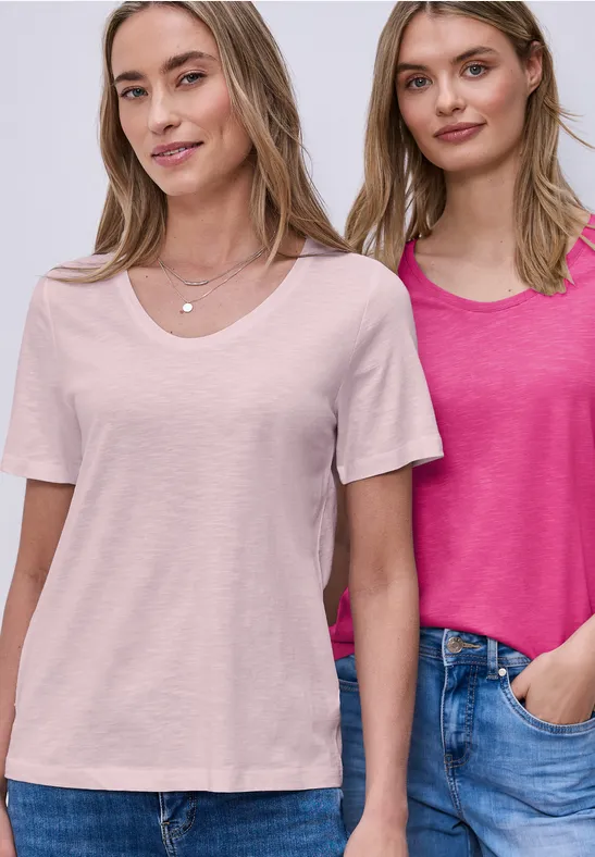T-shirts basiques en pack de 2 magenta dream/minimal rose