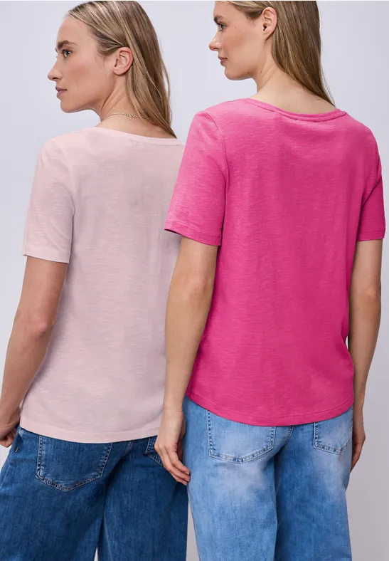 T-shirts basiques en pack de 2 magenta dream/minimal rose