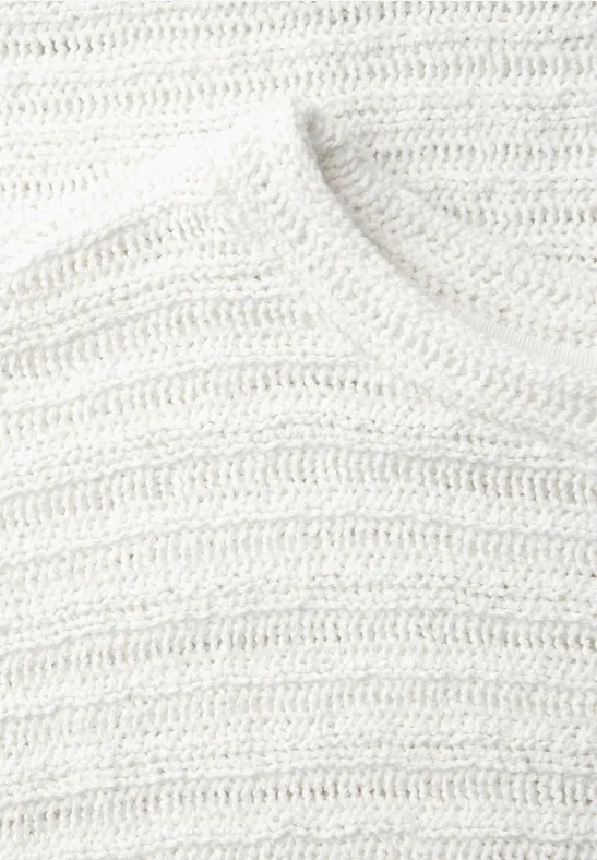 T-shirt à col rond et structure off white