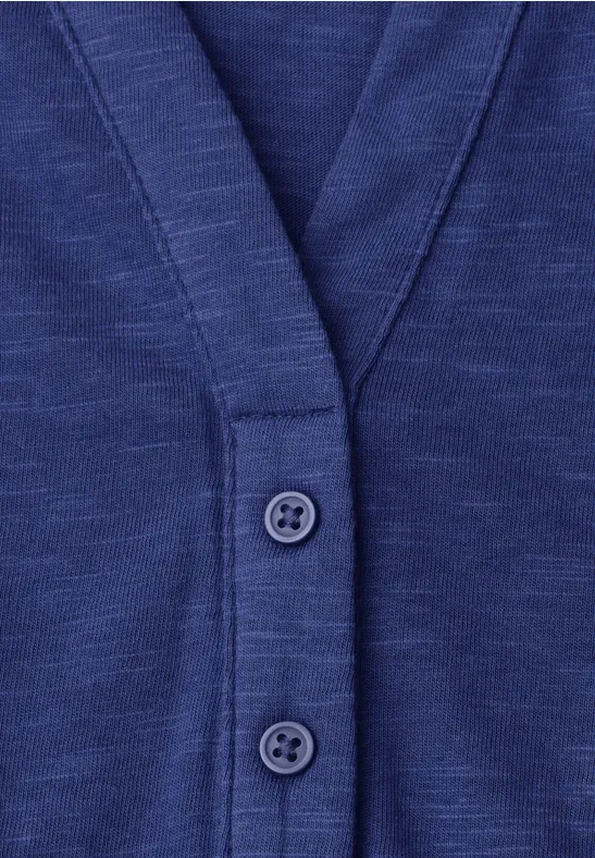 Chemise à épaules tombantes et col fendu amparo blue