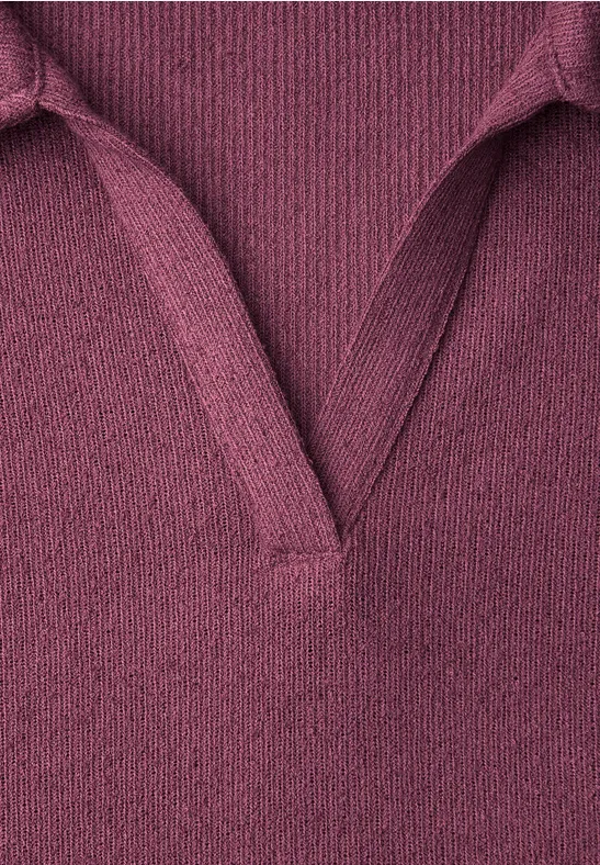 Kurzarm Poloshirt in Unifarbe dark clouded blush