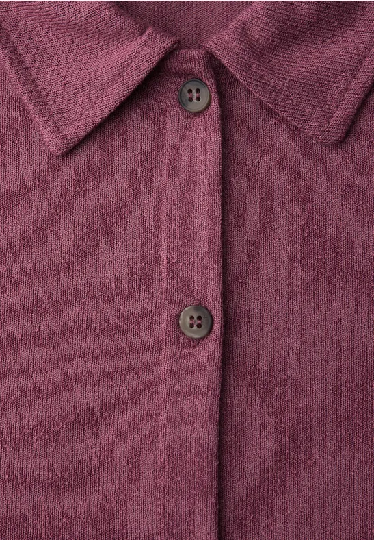 Kurzarm Shirt mit Knopfleiste dark clouded blush