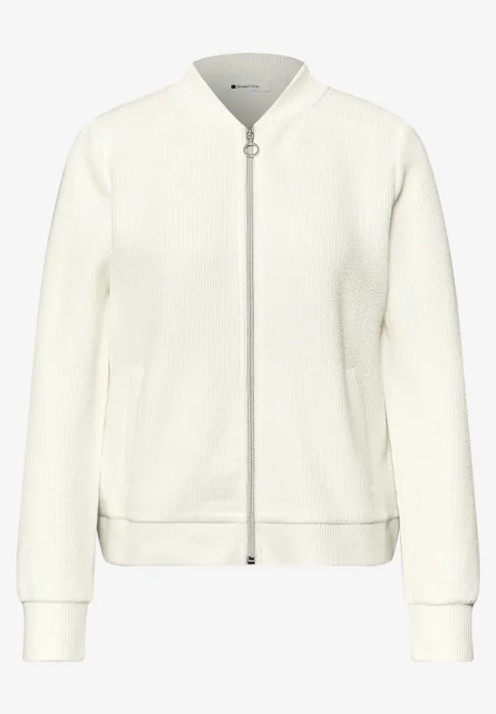 Blouson avec fermeture éclair et structure off white