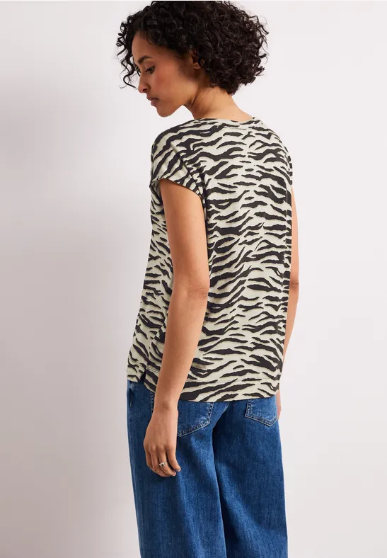 Shirt met hangende schouder in blouselook espresso brown