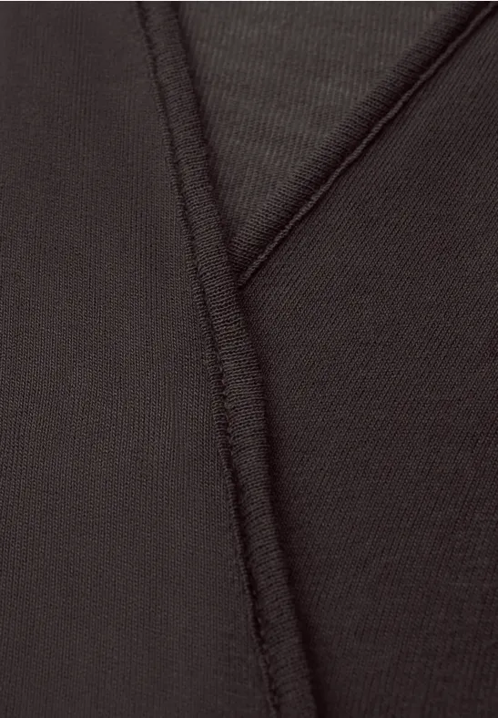 Jas met lange mouwen en een open pasvorm espresso brown