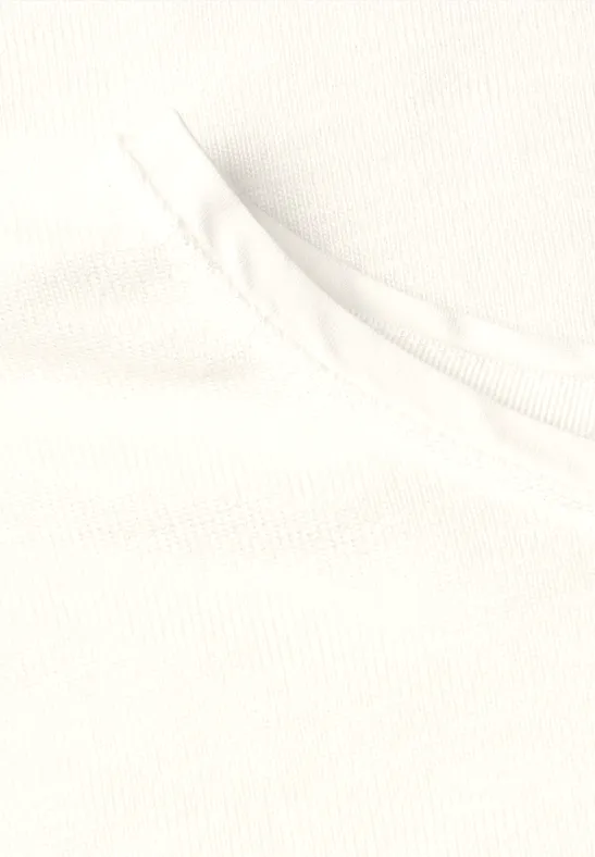 Kurzarm Shirt mit U-Boot-Ausschnitt off white