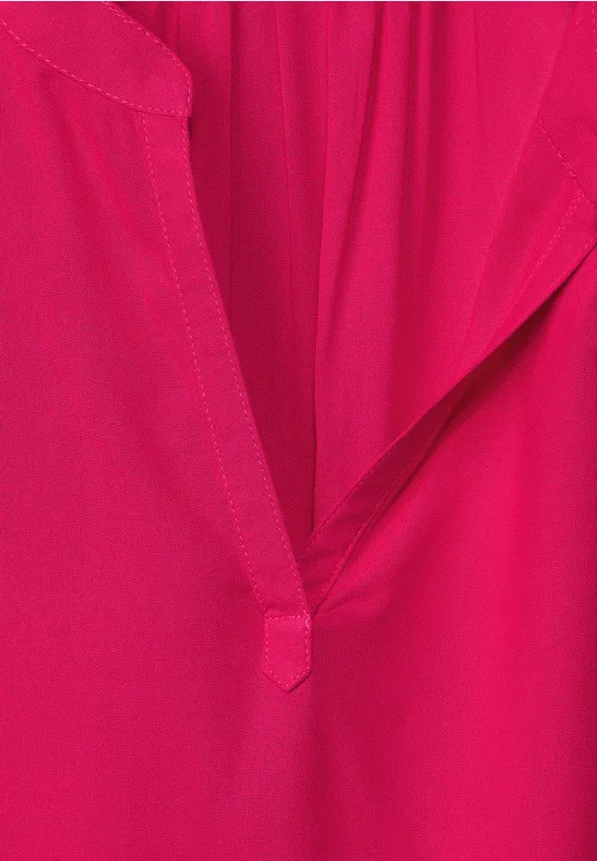 Blusenshirt in Unifarbe fiesta pink