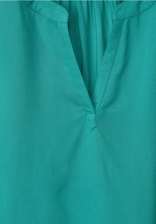 Blusenshirt in Unifarbe iced green