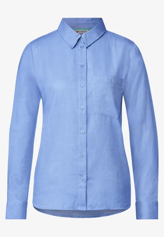 Strukturierte Officebluse original blue