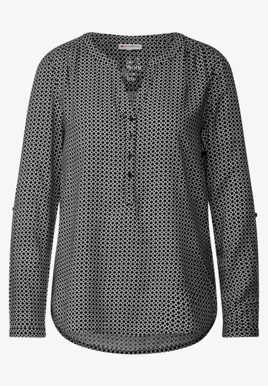 Bluse mit Alloverprint Black
