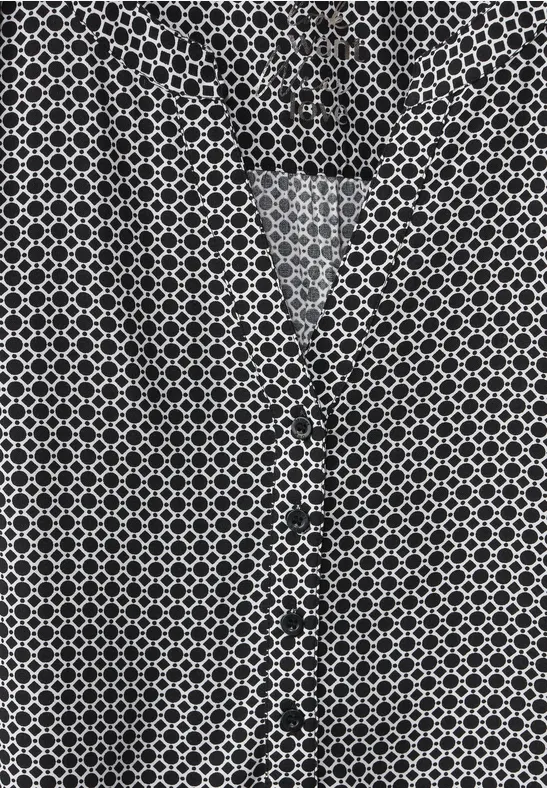 Bluse mit Alloverprint Black